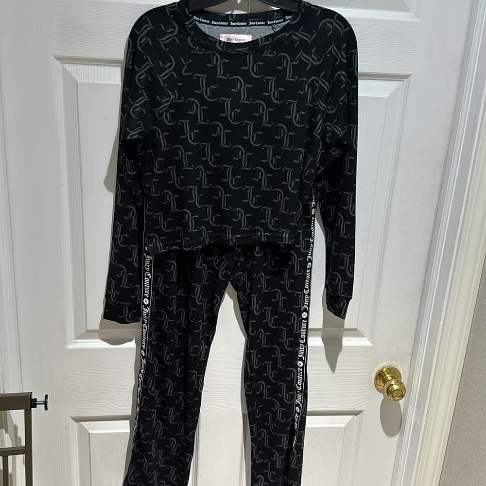 Juicy couture sleepware crop fleece pj set
